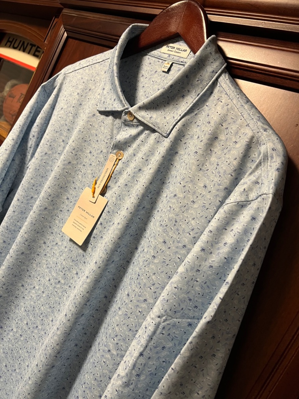 New Peter Millar Summer Comfort Stretch Music 🎼 🎶 melodies themed Golf ⛳️ Polo!